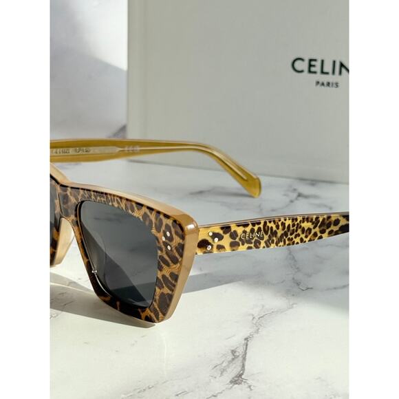 NEW Celine CL40187I Cheetah Cat Eye Sunglasses - Picture 6 of 8